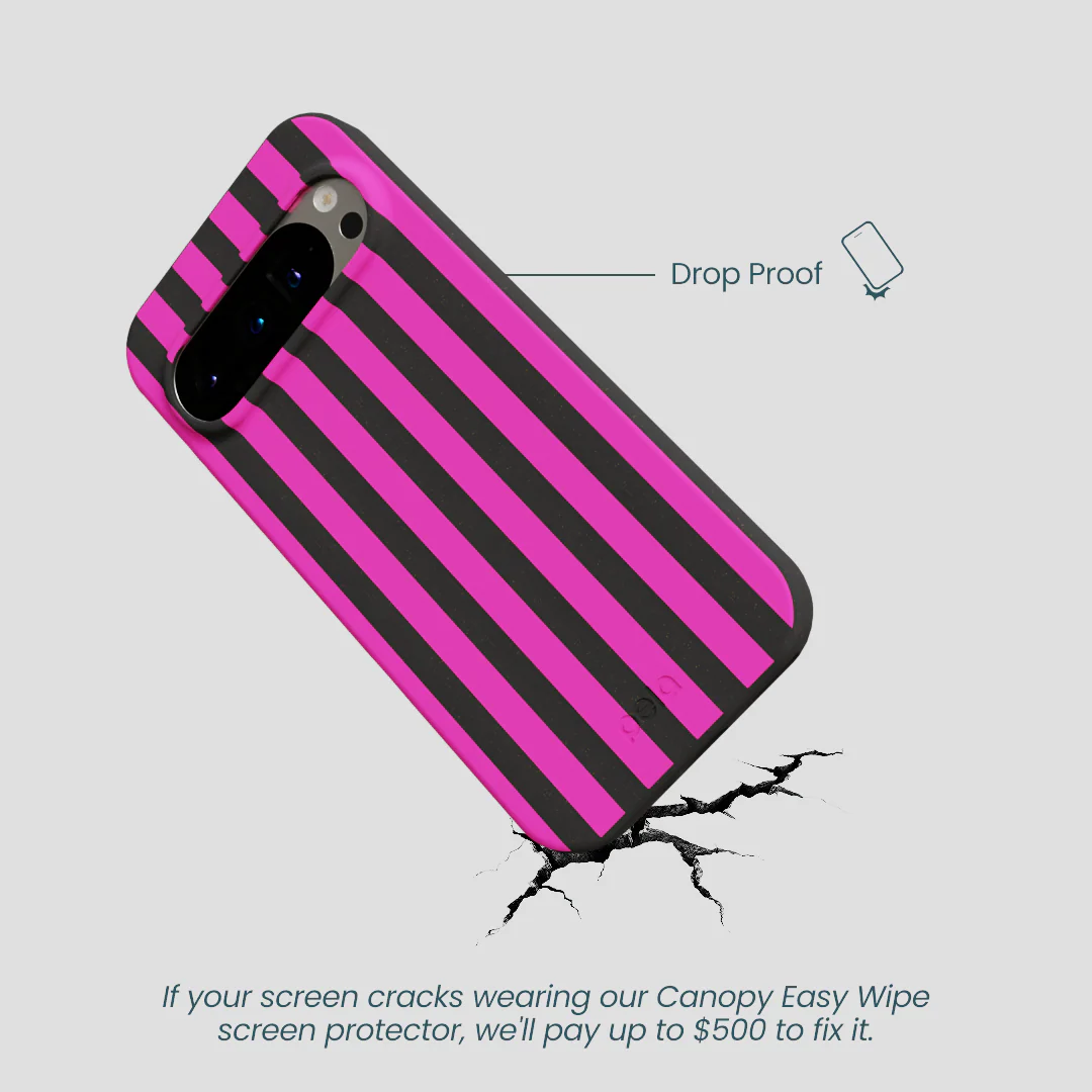 Black Pink Stripes Google Pixel 9/9 Pro Case - Image 4