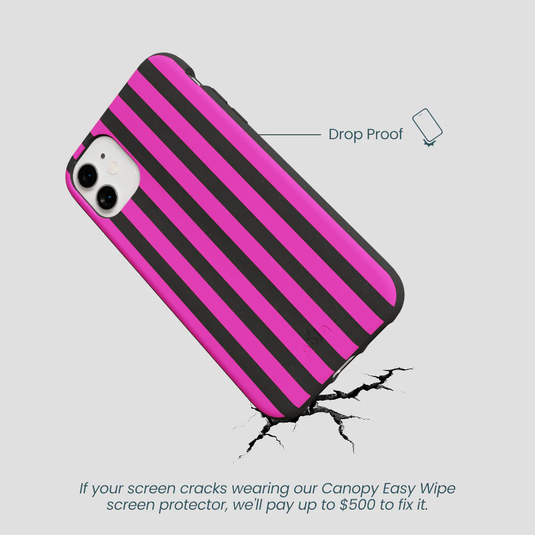 Black Pink Stripes iPhone 11 Case - Image 5
