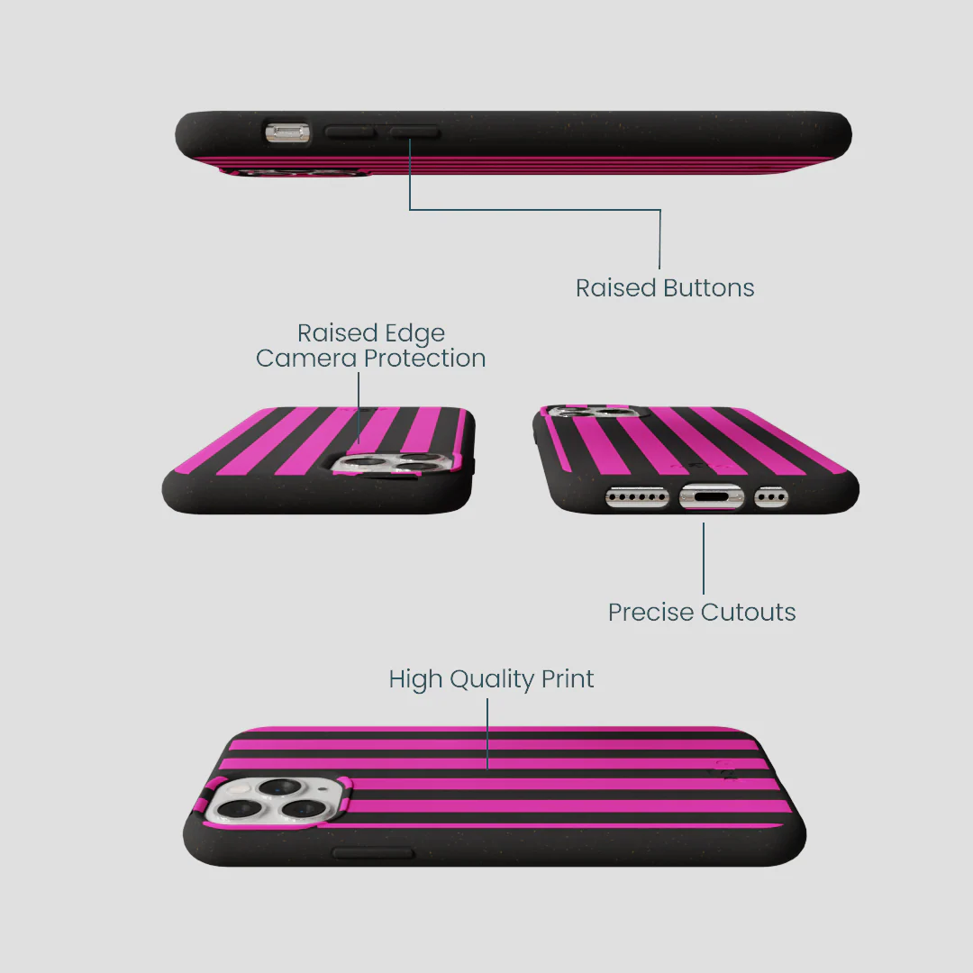 Black Pink Stripes iPhone 11 Pro Case - Image 3