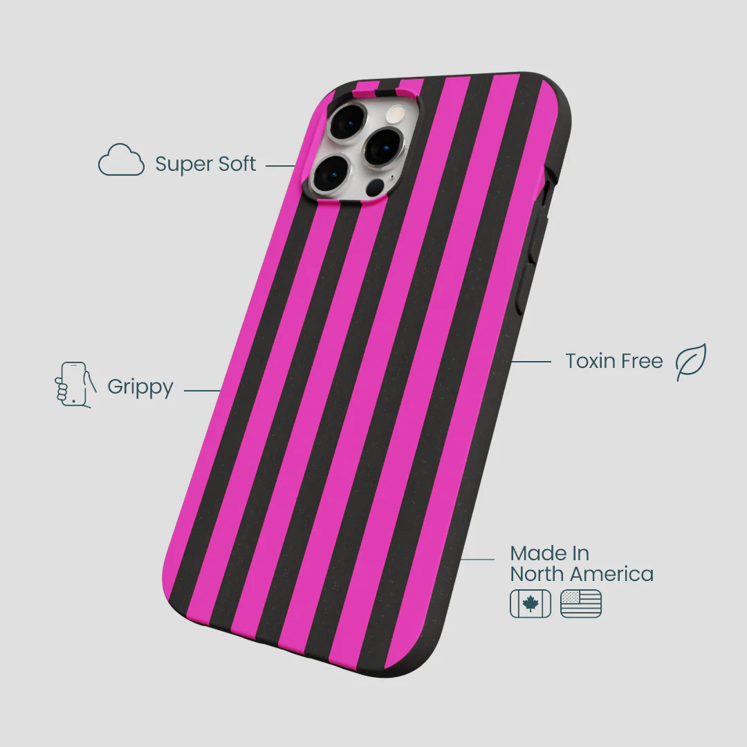 Black Pink Stripes iPhone 12 Pro Max Case - Image 4