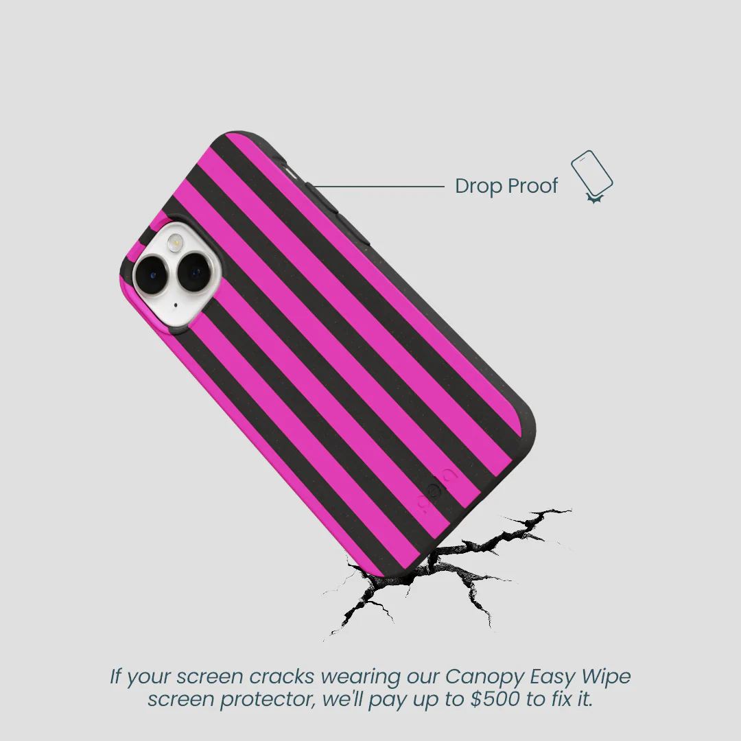 Black Pink Stripes iPhone 13 Mini Case - Image 5