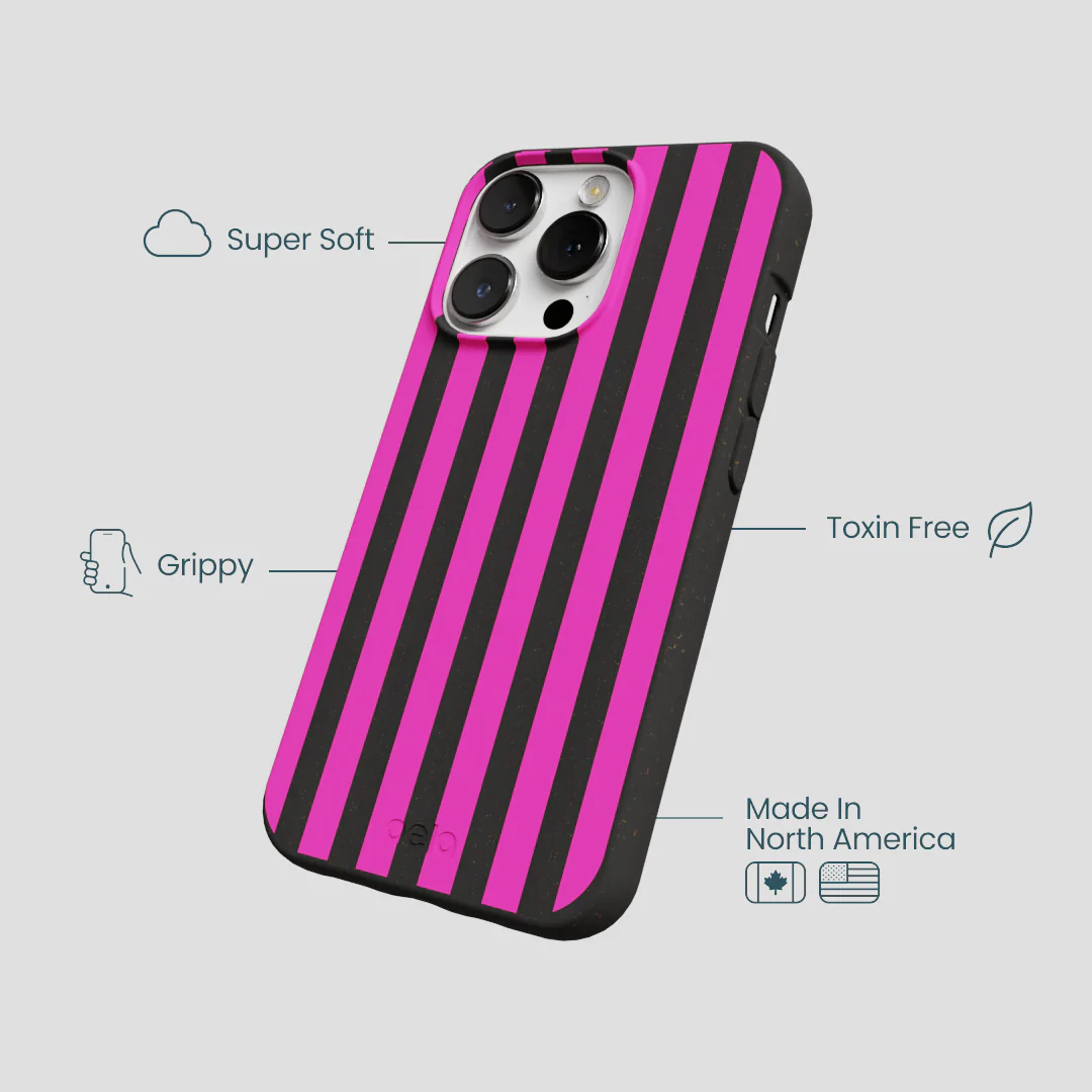 Black Pink Stripes iPhone 13 Pro Case - Image 4
