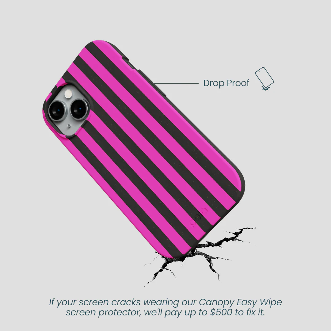 Black Pink Stripes iPhone 14 Case - Image 5