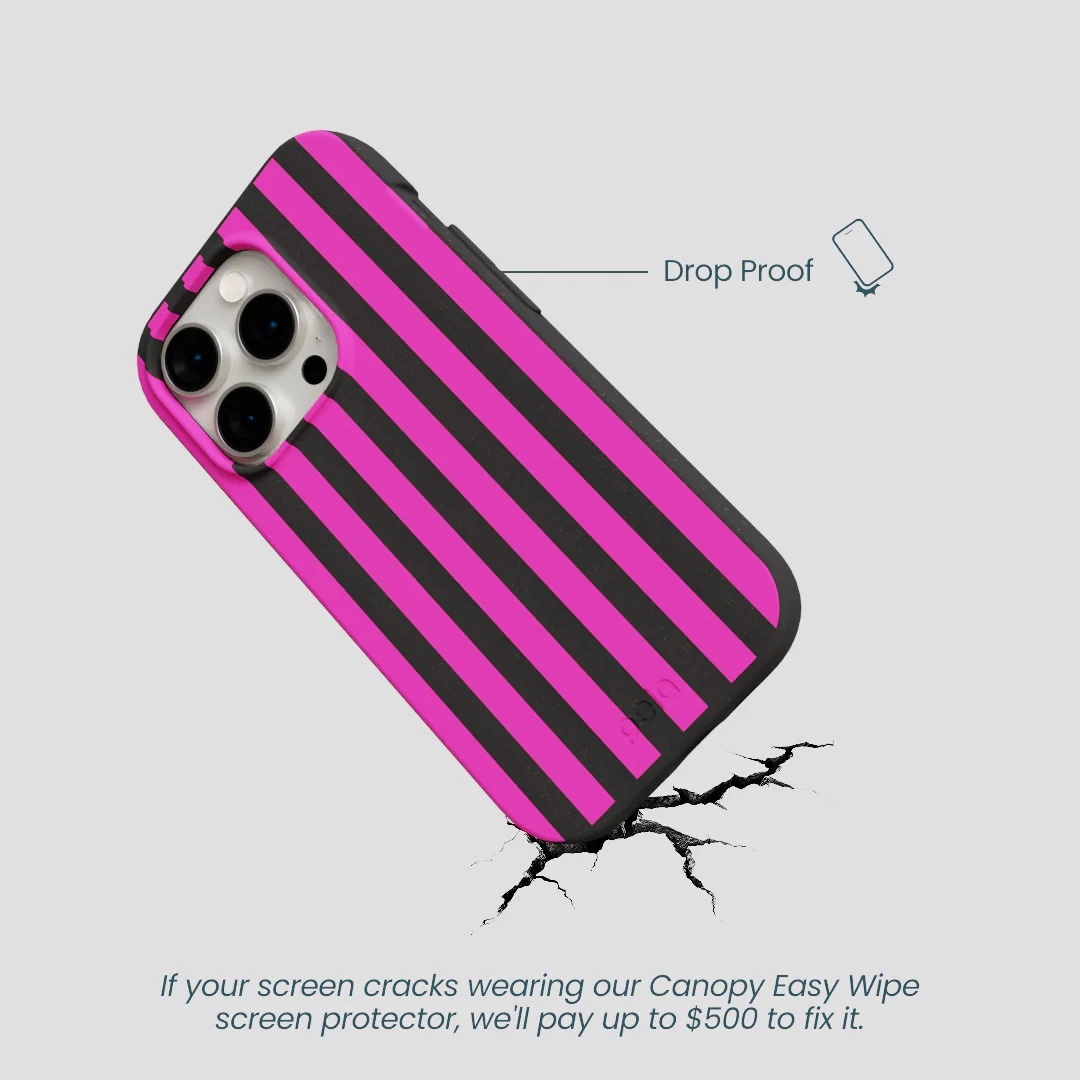 Black Pink Stripes iPhone 14 Pro Case - Image 5
