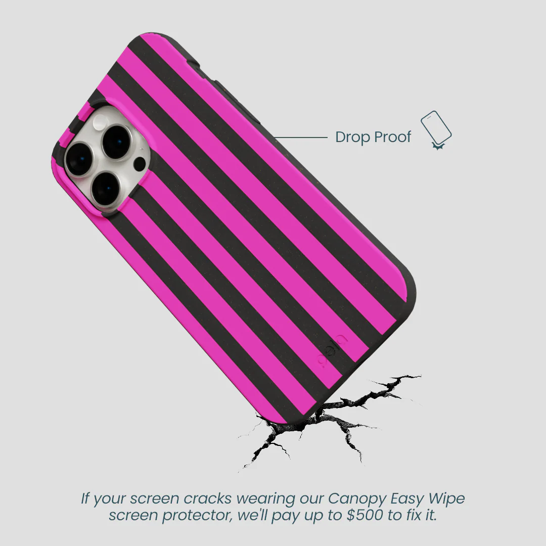 Black Pink Stripes iPhone 14 Pro Max Case - Image 5