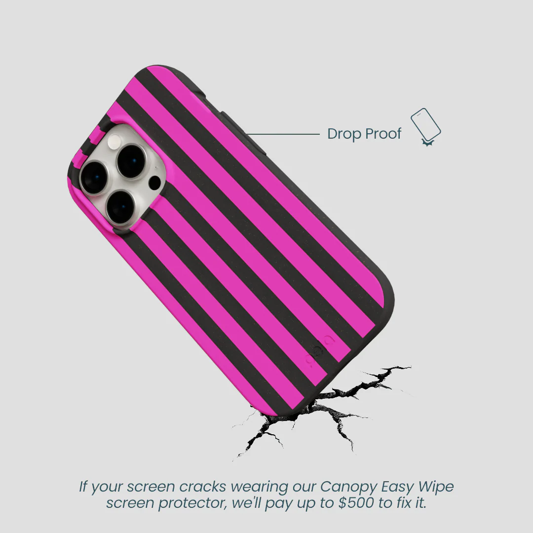 Black Pink Stripes iPhone 15 Pro Case - Image 5