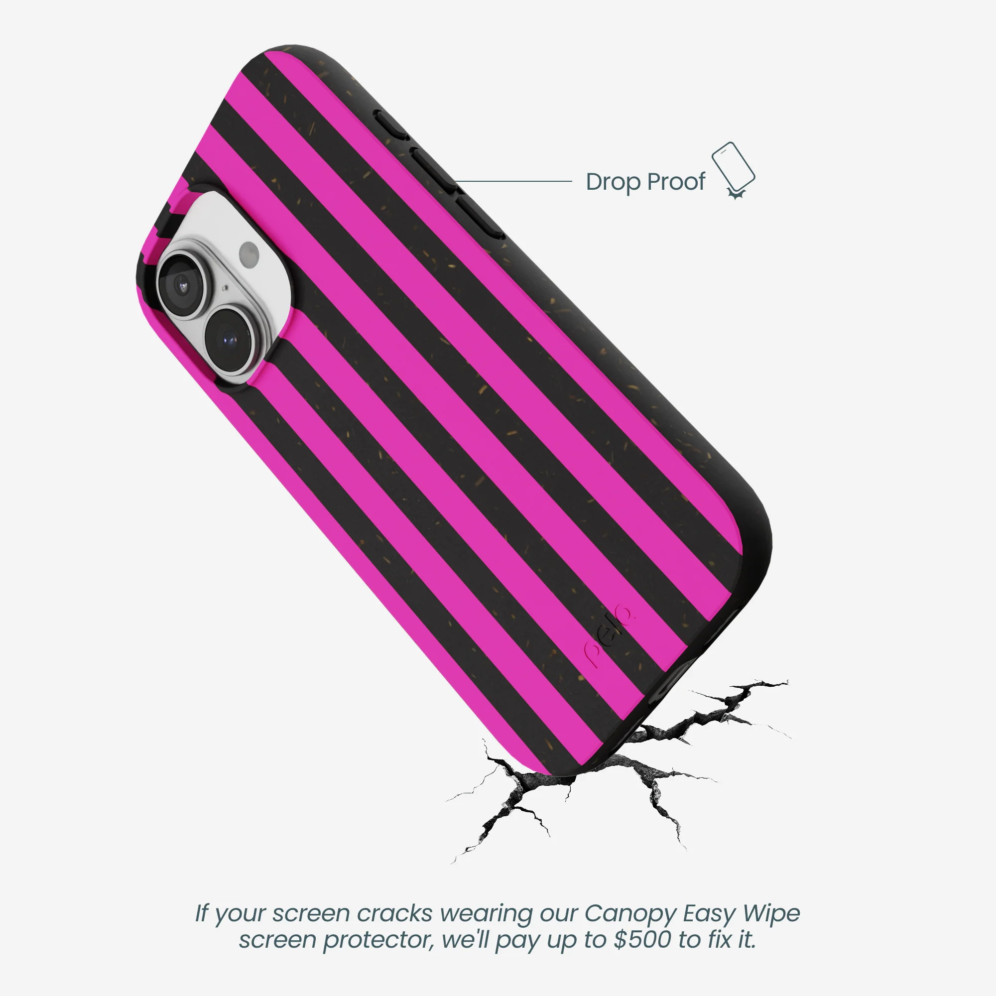 Black Pink Stripes iPhone 17 Case - Image 5