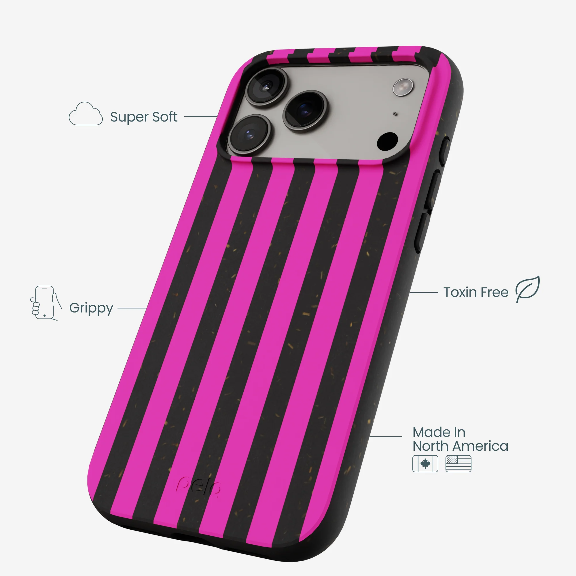 Black Pink Stripes iPhone 17 Pro Max Case - Image 4