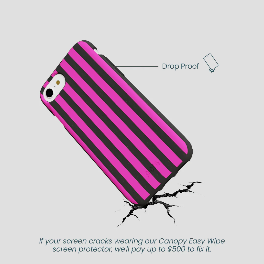 Black Pink Stripes iPhone 6/6s/7/8/SE Case - Image 5