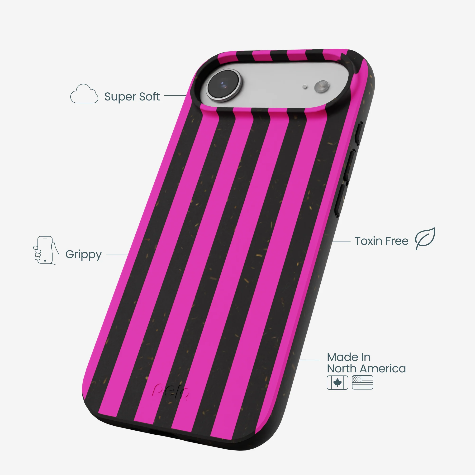 Black Pink Stripes iPhone Air Case - Image 4