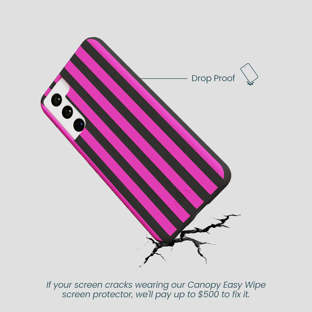 Black Pink Stripes Samsung Galaxy S21 Case - Image 4