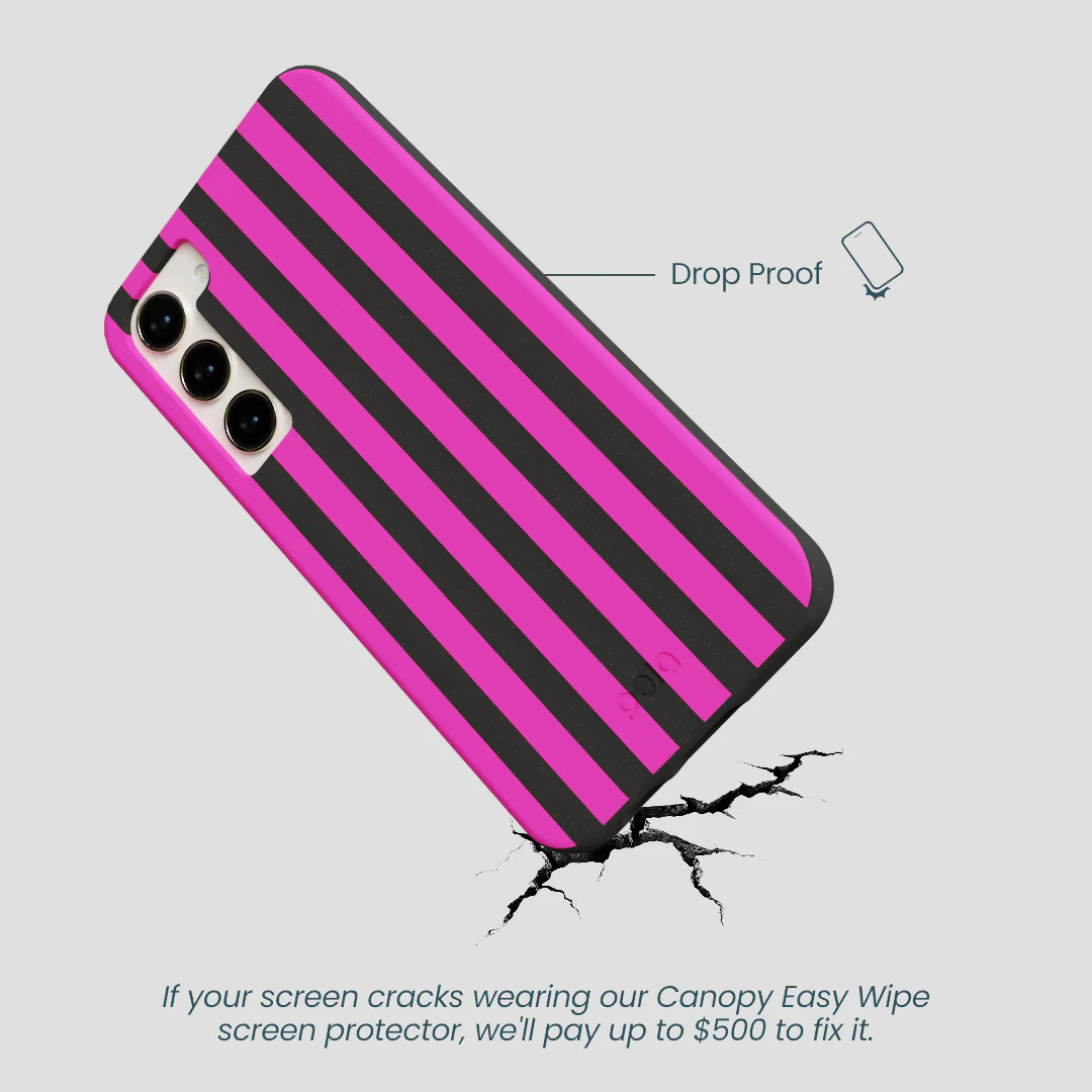 Black Pink Stripes Samsung Galaxy S23+(Plus) Case - Image 4