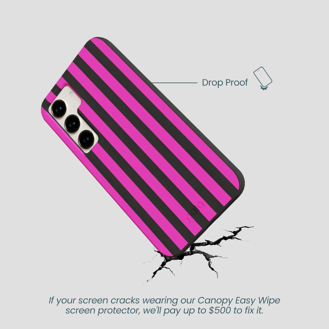Black Pink Stripes Samsung Galaxy S24 Case - Image 4