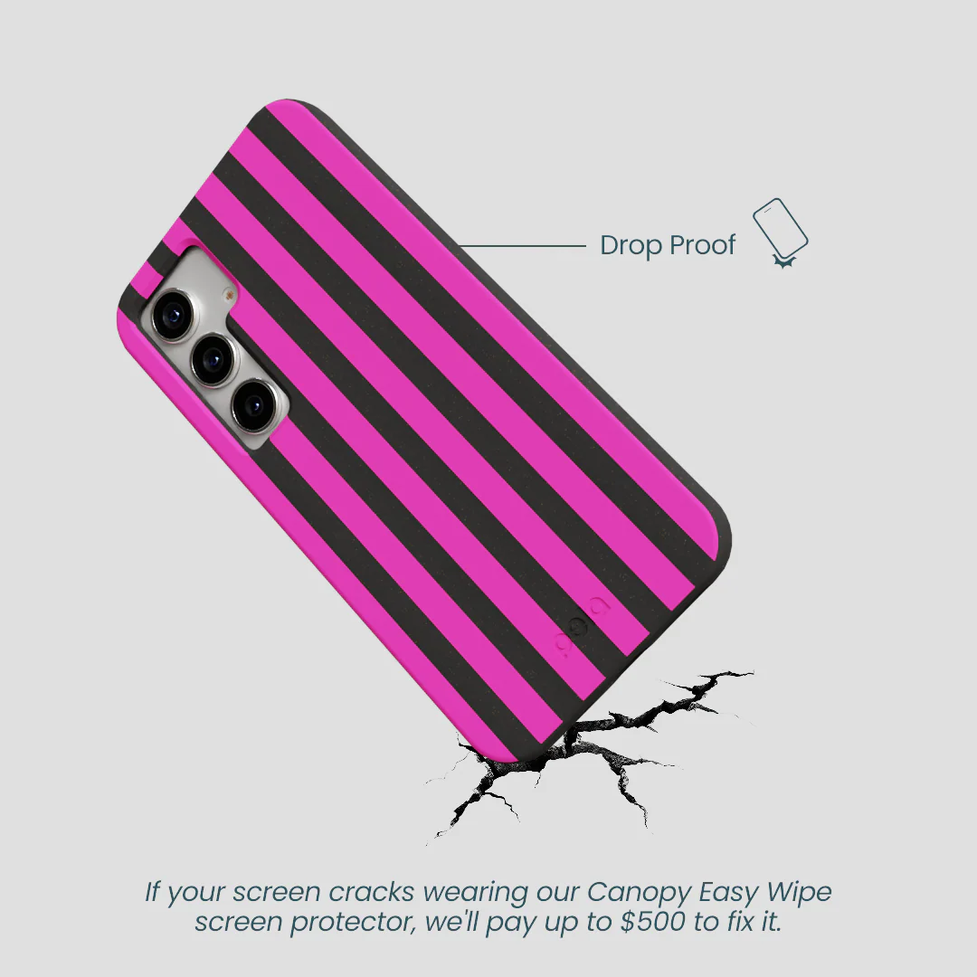 Black Pink Stripes Samsung Galaxy S25 Case - Image 4