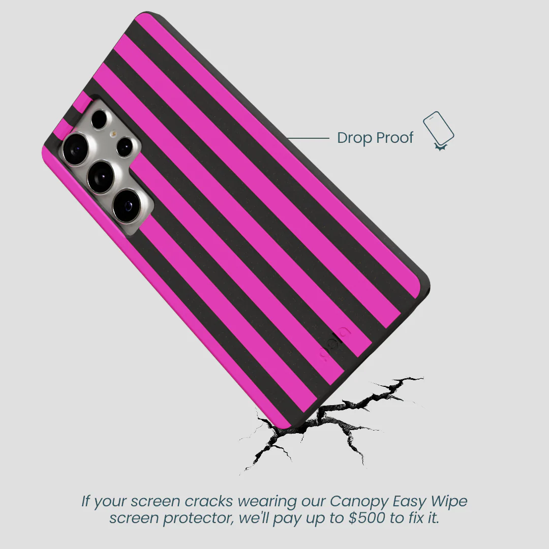 Black Pink Stripes Samsung Galaxy S25 Ultra Case - Image 4