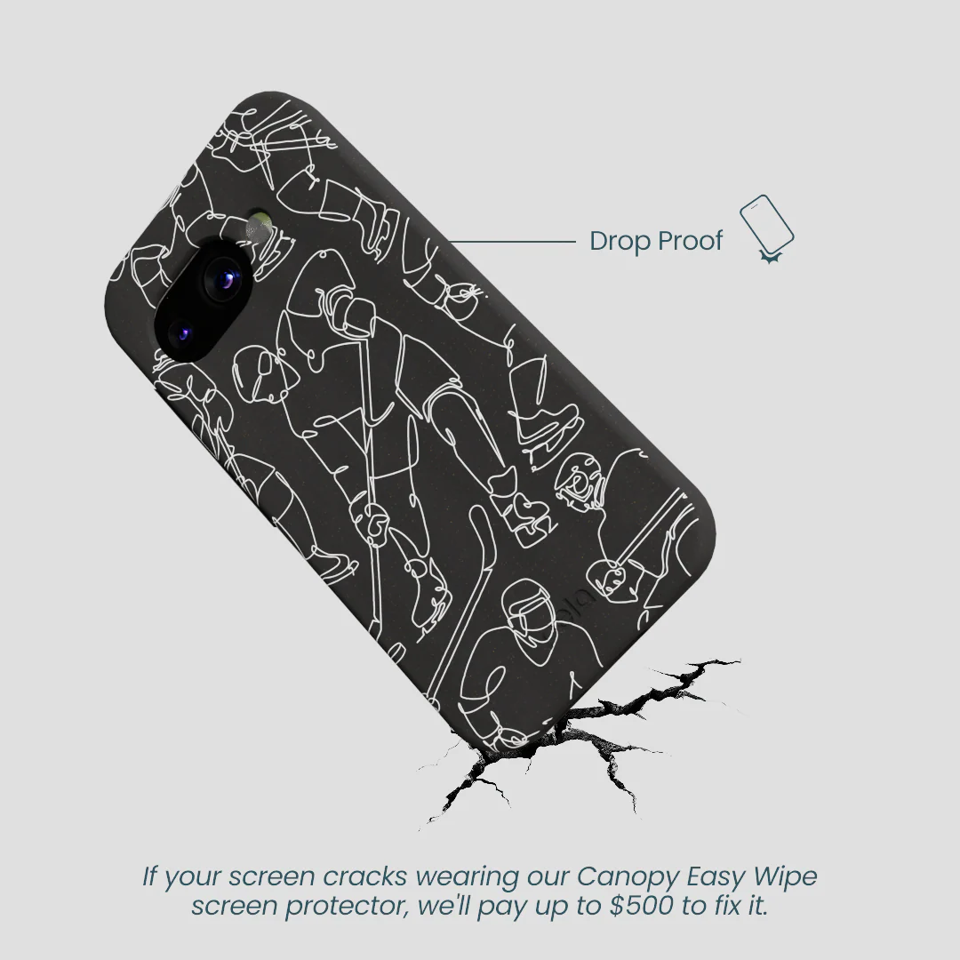 Black Play Sketch Google Pixel 9a Case - Image 4