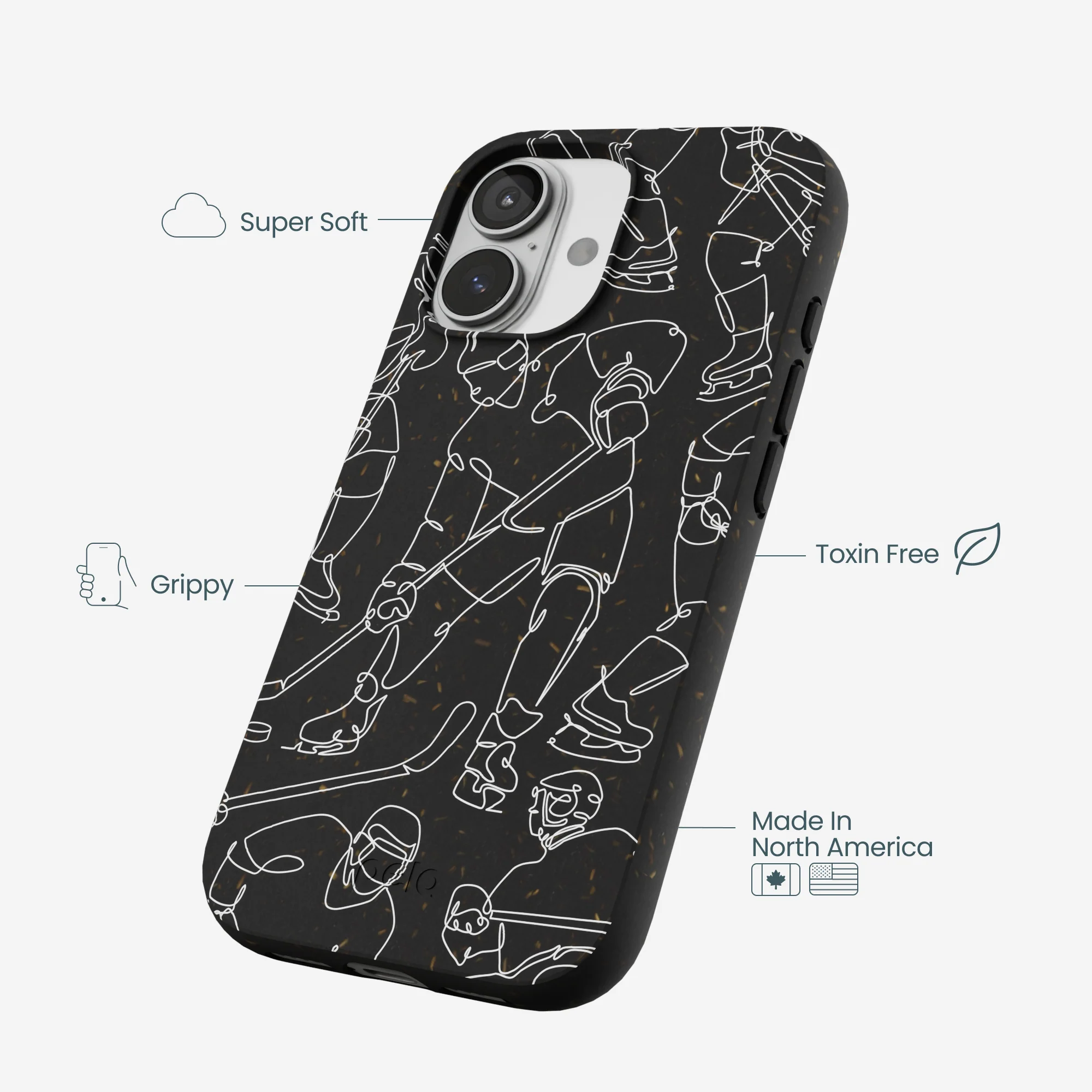 Black Play Sketch iPhone 17 Case - Image 4