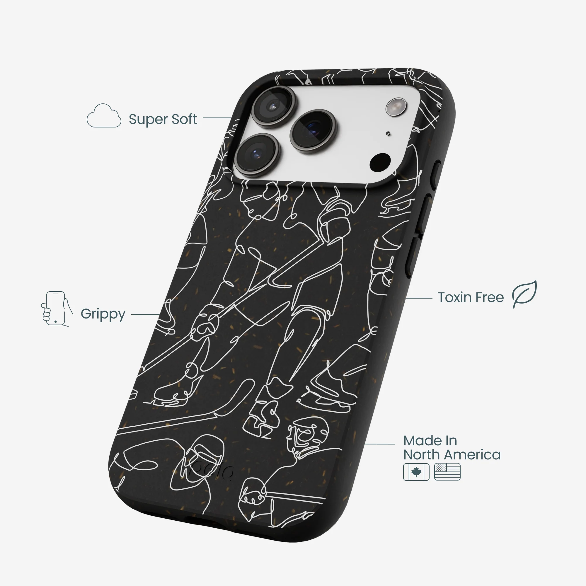 Black Play Sketch iPhone 17 Pro Case - Image 4