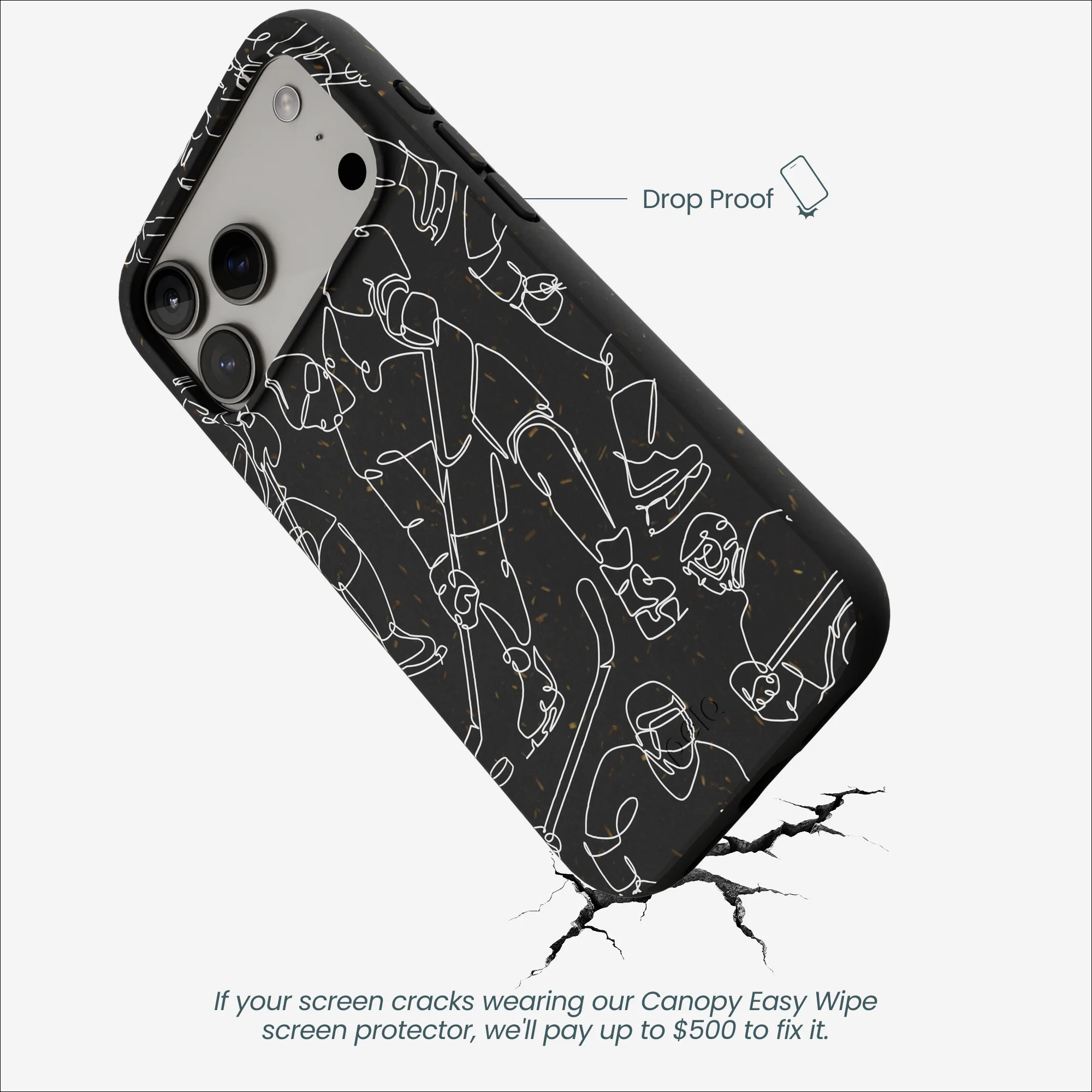 Black Play Sketch iPhone 17 Pro Max Case - Image 5