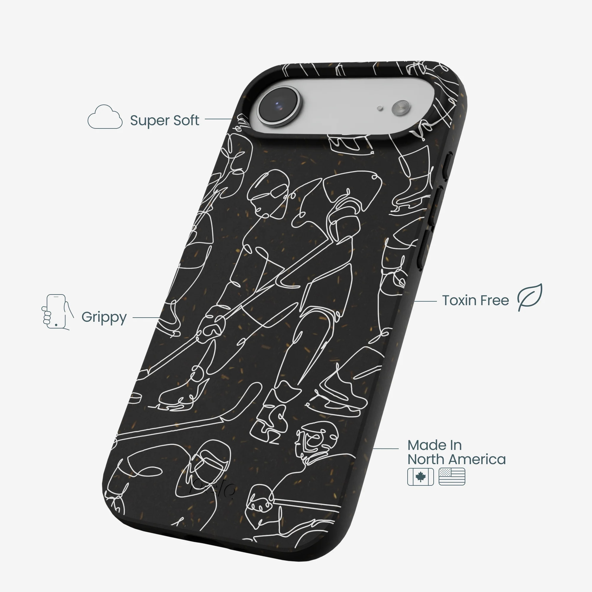 Black Play Sketch iPhone Air Case - Image 4