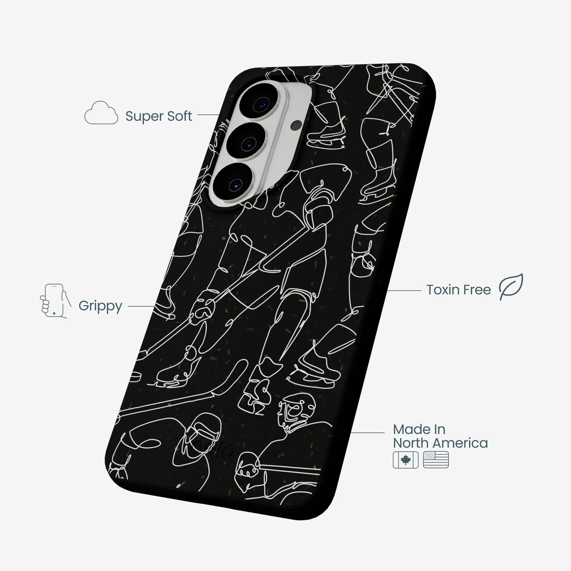 Black Play Sketch Samsung Galaxy S26 Case - Image 3