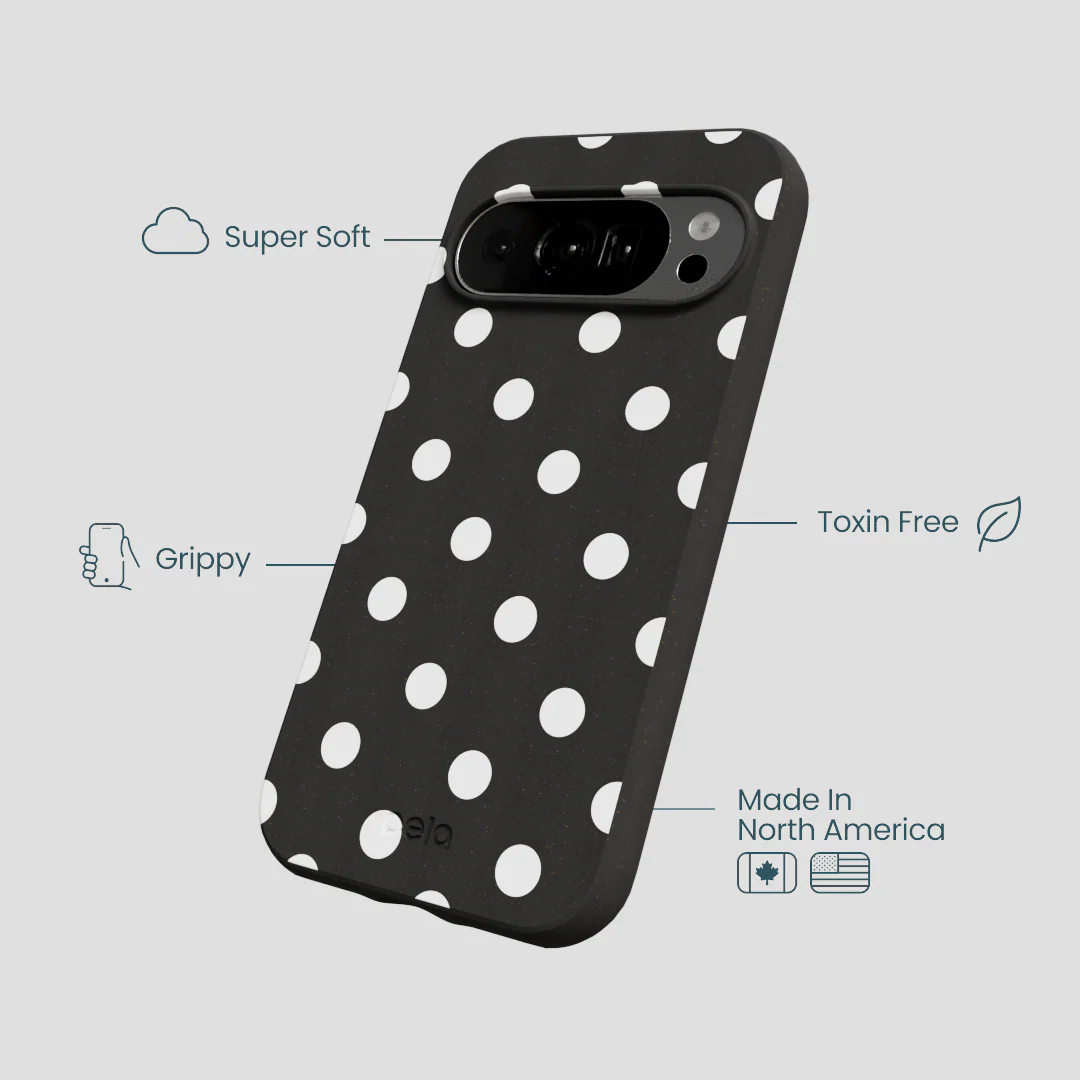 Black Polka Confetti Google Pixel 10/10 Pro Case - Image 4