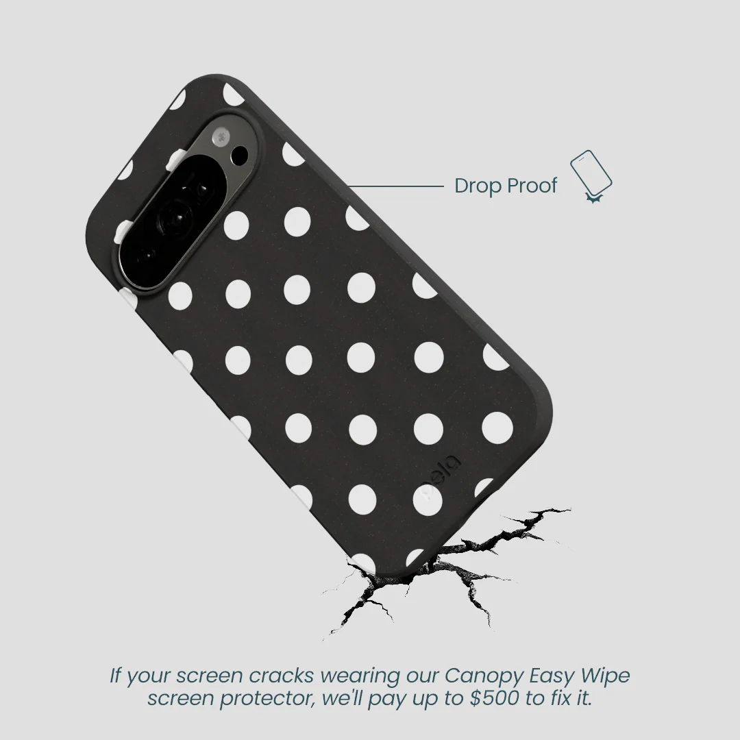 Black Polka Confetti Google Pixel 10/10 Pro Case - Image 5
