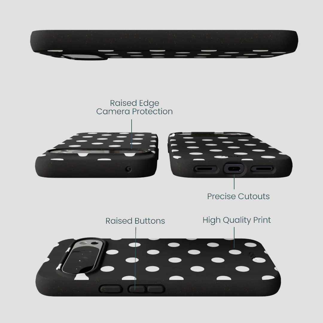 Black Polka Confetti Google Pixel 10 Pro XL Case - Image 3