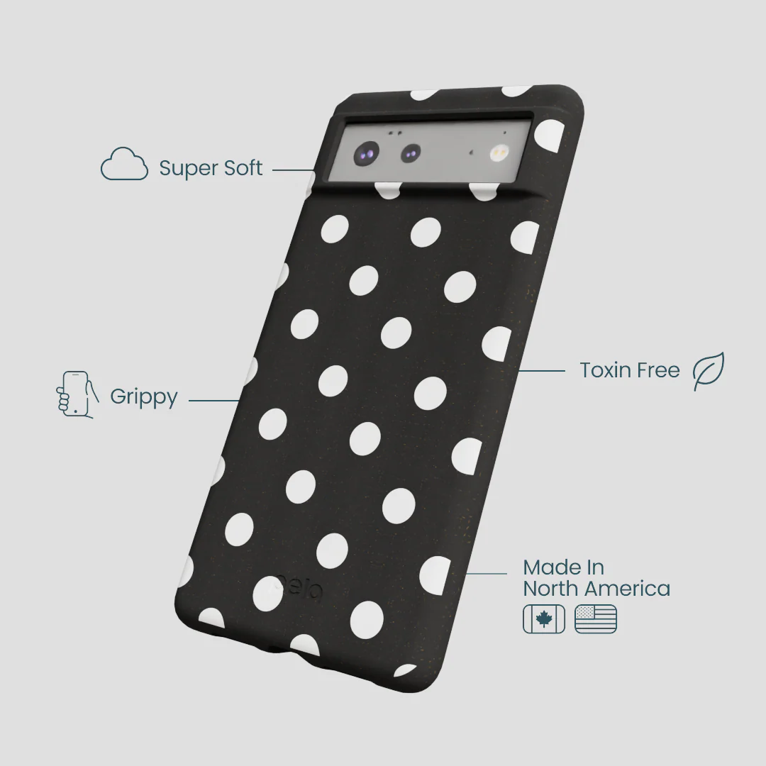 Black Polka Confetti Google Pixel 6 Case - Image 4