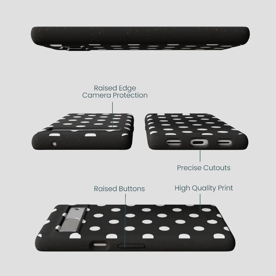 Black Polka Confetti Google Pixel 7 Case - Image 3