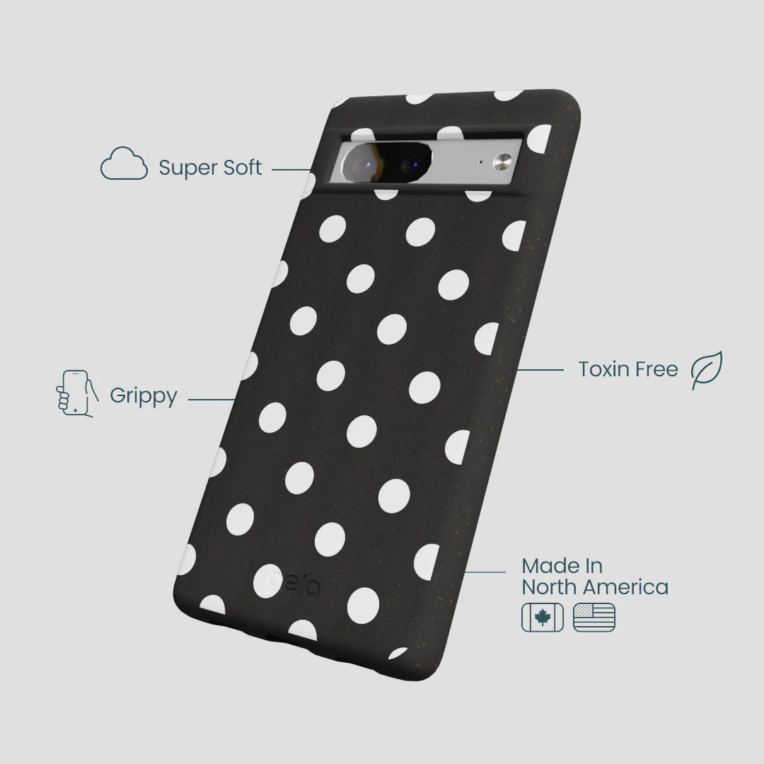 Black Polka Confetti Google Pixel 7 Case - Image 4