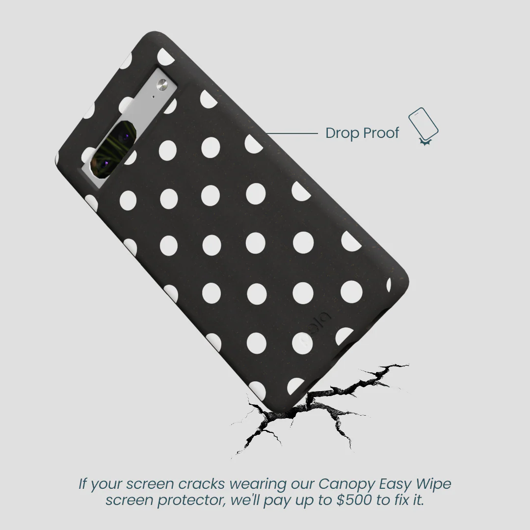 Black Polka Confetti Google Pixel 7 Case - Image 5