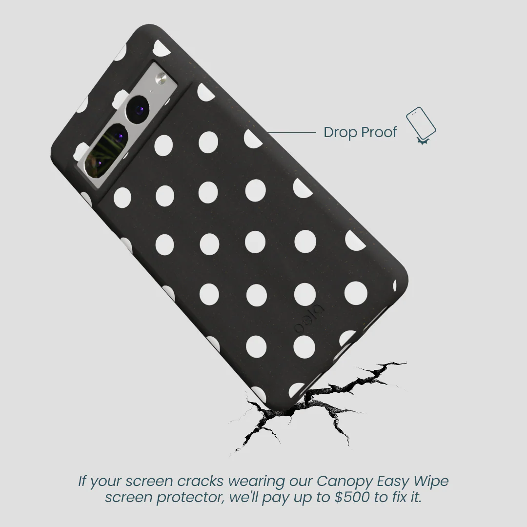 Black Polka Confetti Google Pixel 7 Pro Case - Image 5
