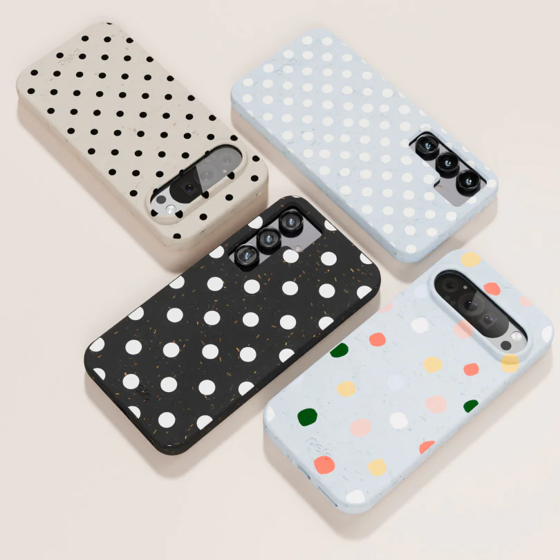Black Polka Confetti Google Pixel 8a Case - Image 6