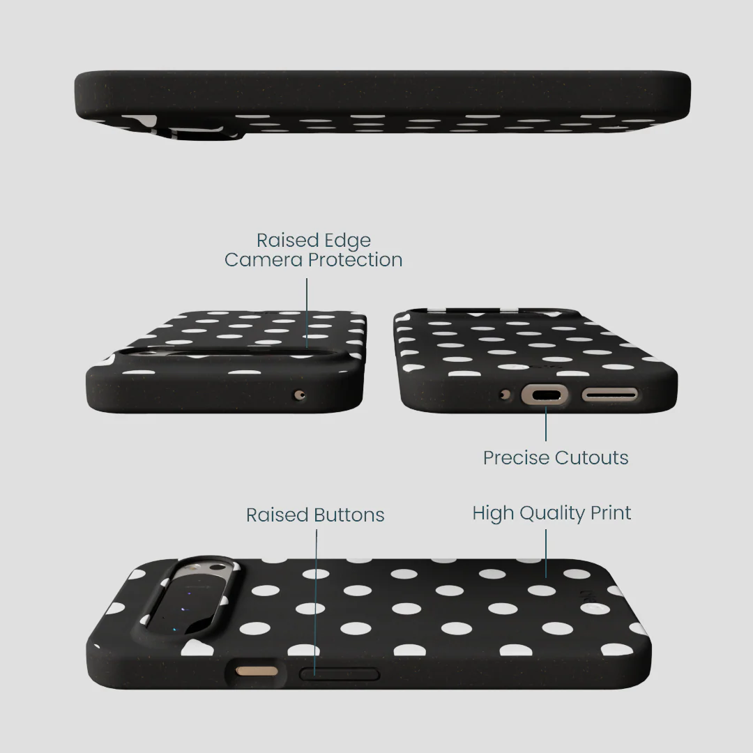Black Polka Confetti Google Pixel 9 Pro XL Case - Image 3