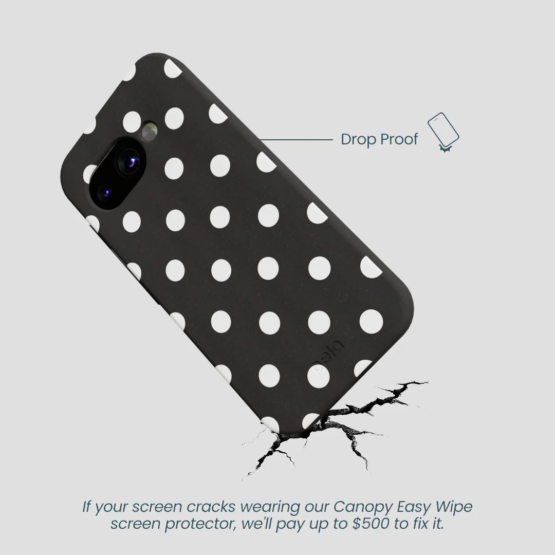 Black Polka Confetti Google Pixel 9a Case - Image 5