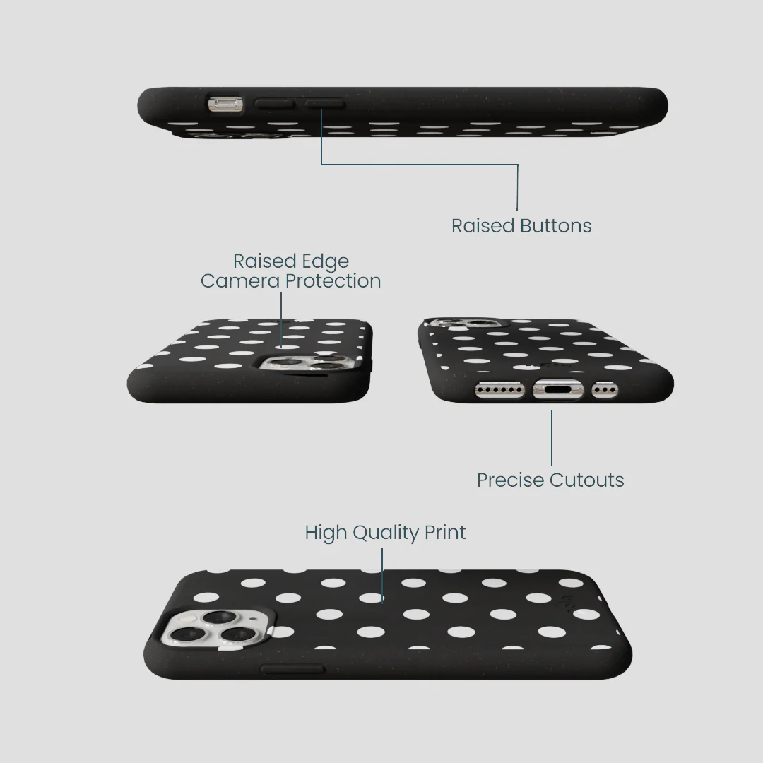 Black Polka Confetti iPhone 11 Pro Case - Image 3