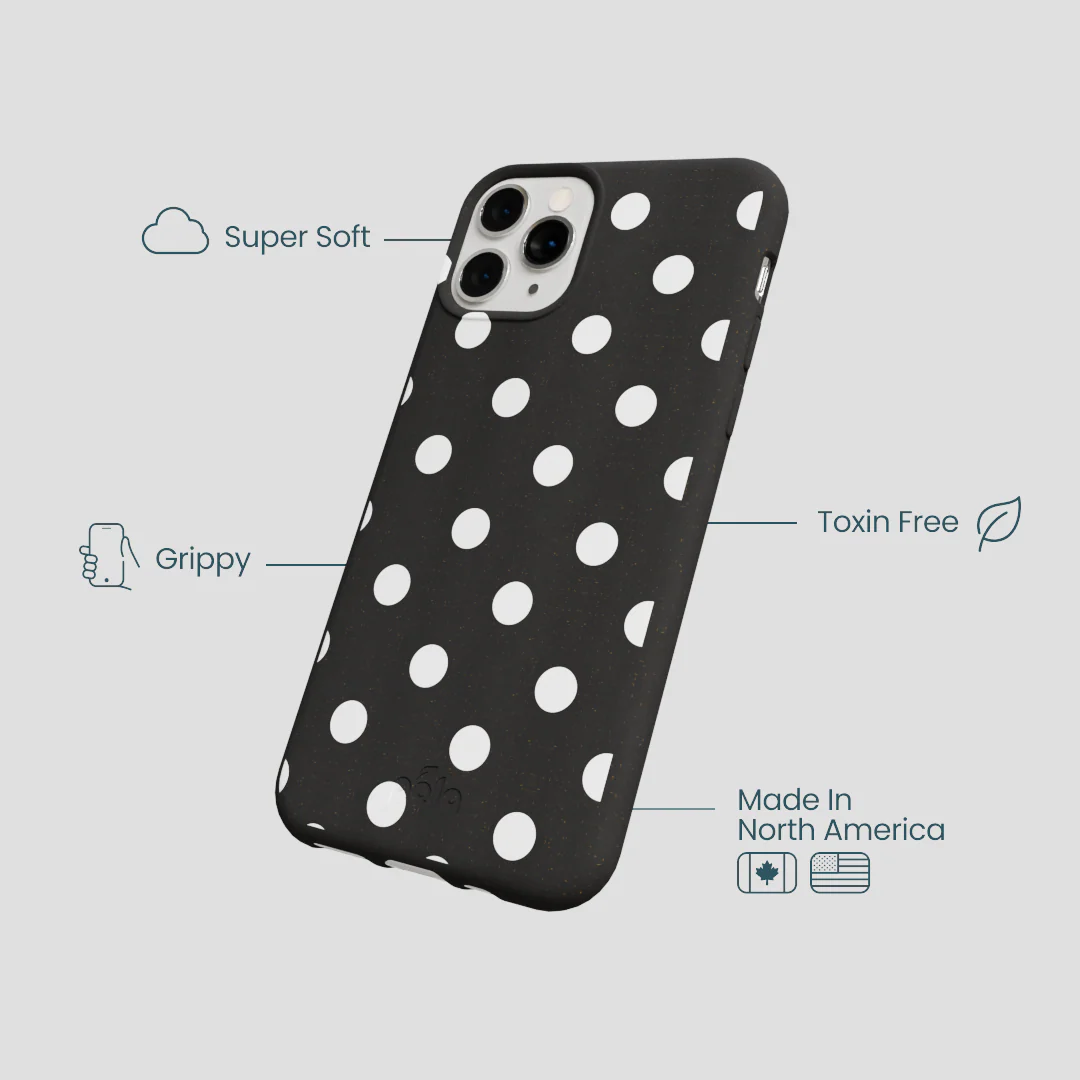 Black Polka Confetti iPhone 11 Pro Case - Image 4