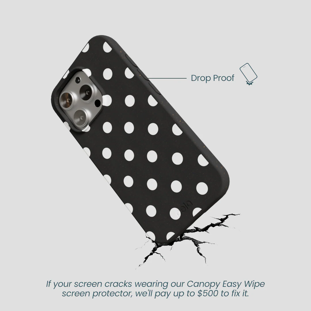 Black Polka Confetti iPhone 16 Pro Case - Image 5