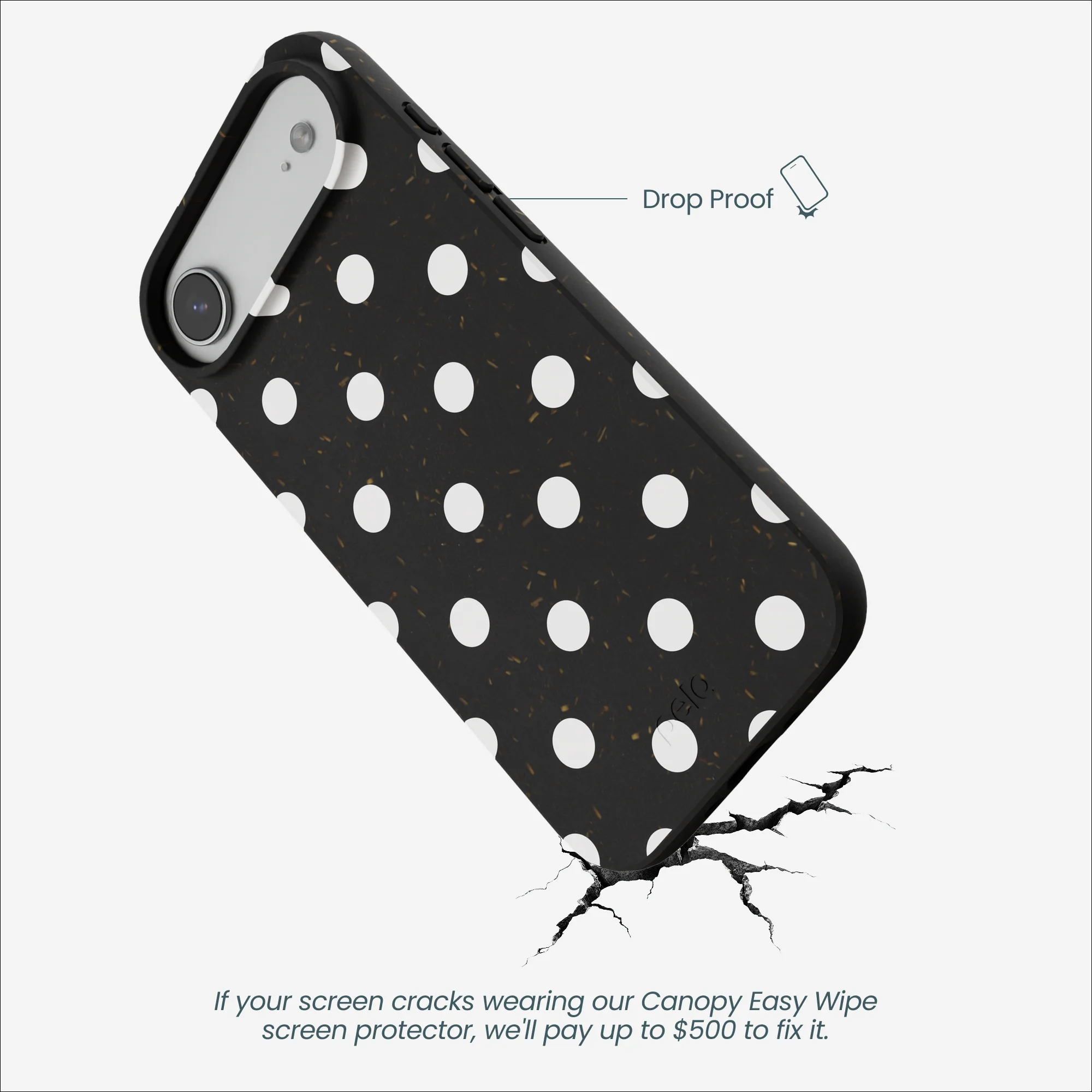 Black Polka Confetti iPhone Air Case - Image 5