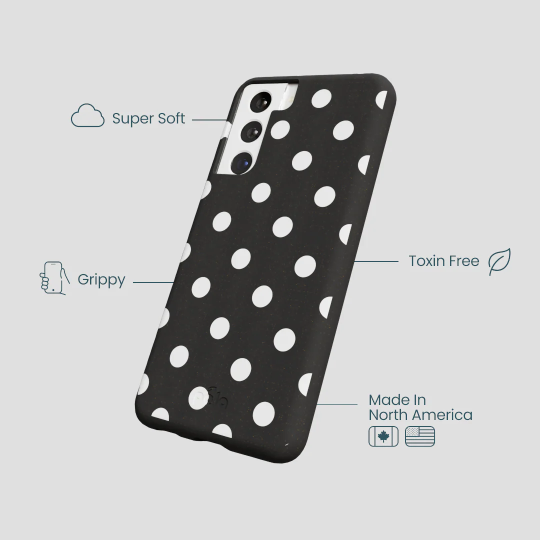 Black Polka Confetti Samsung Galaxy S22 Case - Image 4