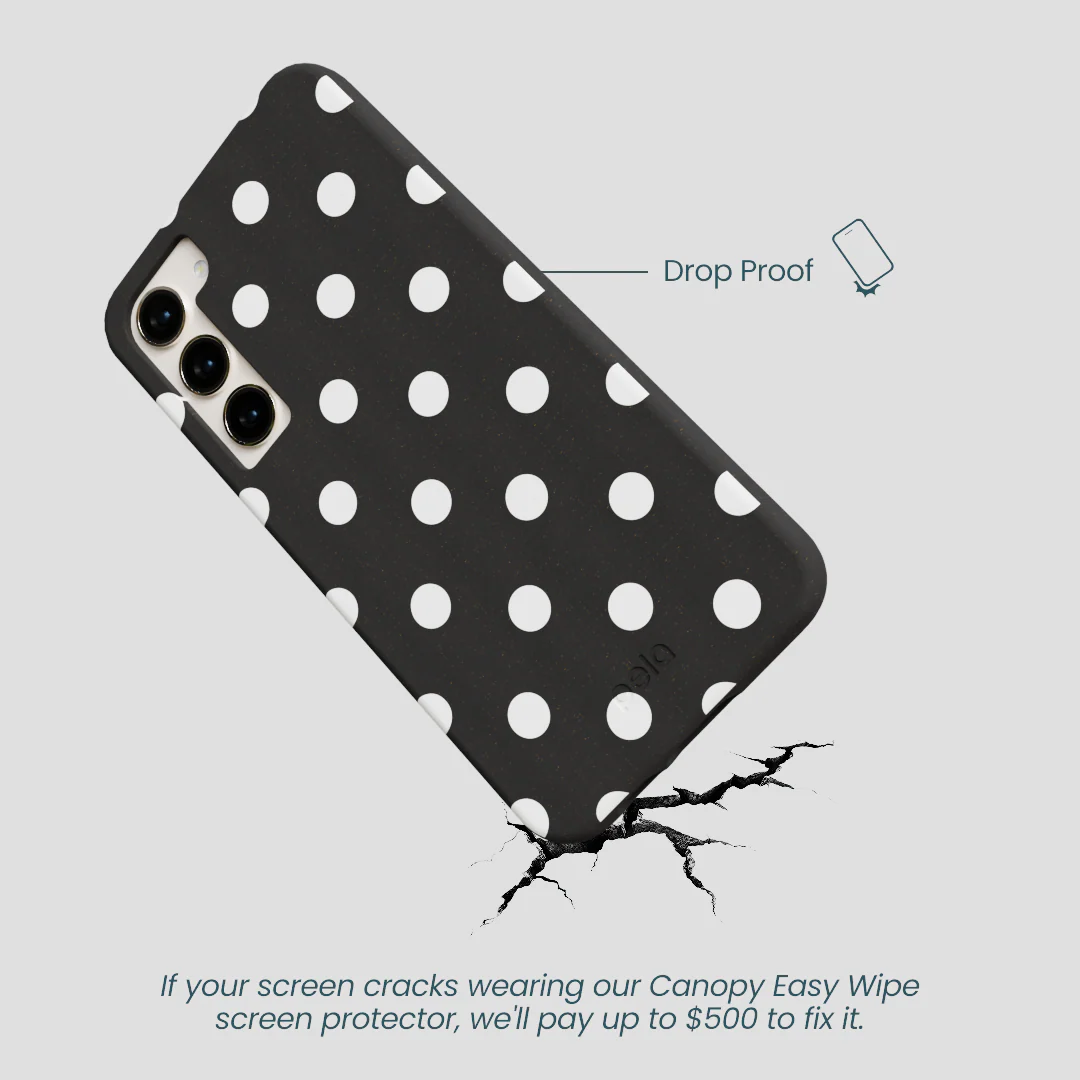 Black Polka Confetti Samsung Galaxy S24+(Plus) Case - Image 5