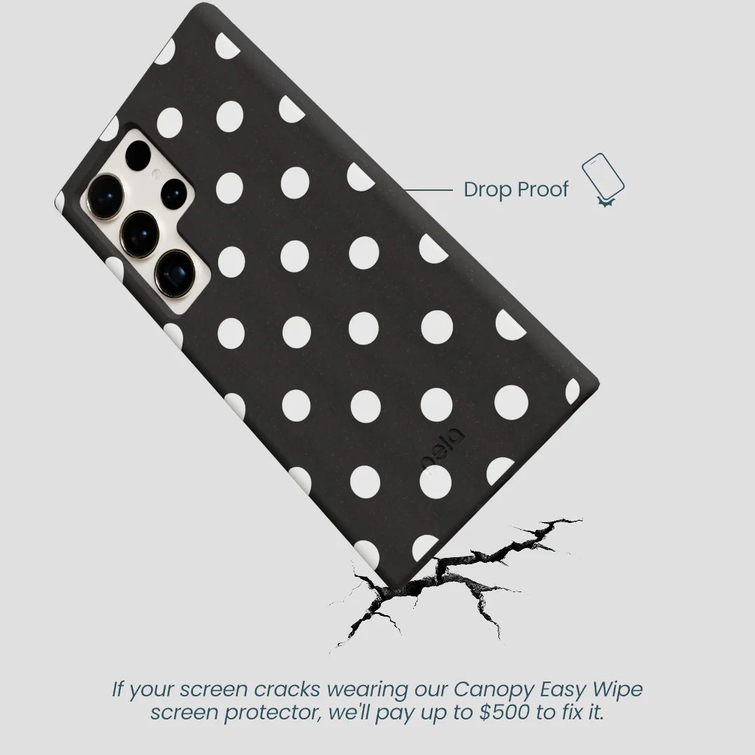 Black Polka Confetti Samsung Galaxy S24 Ultra Case - Image 5