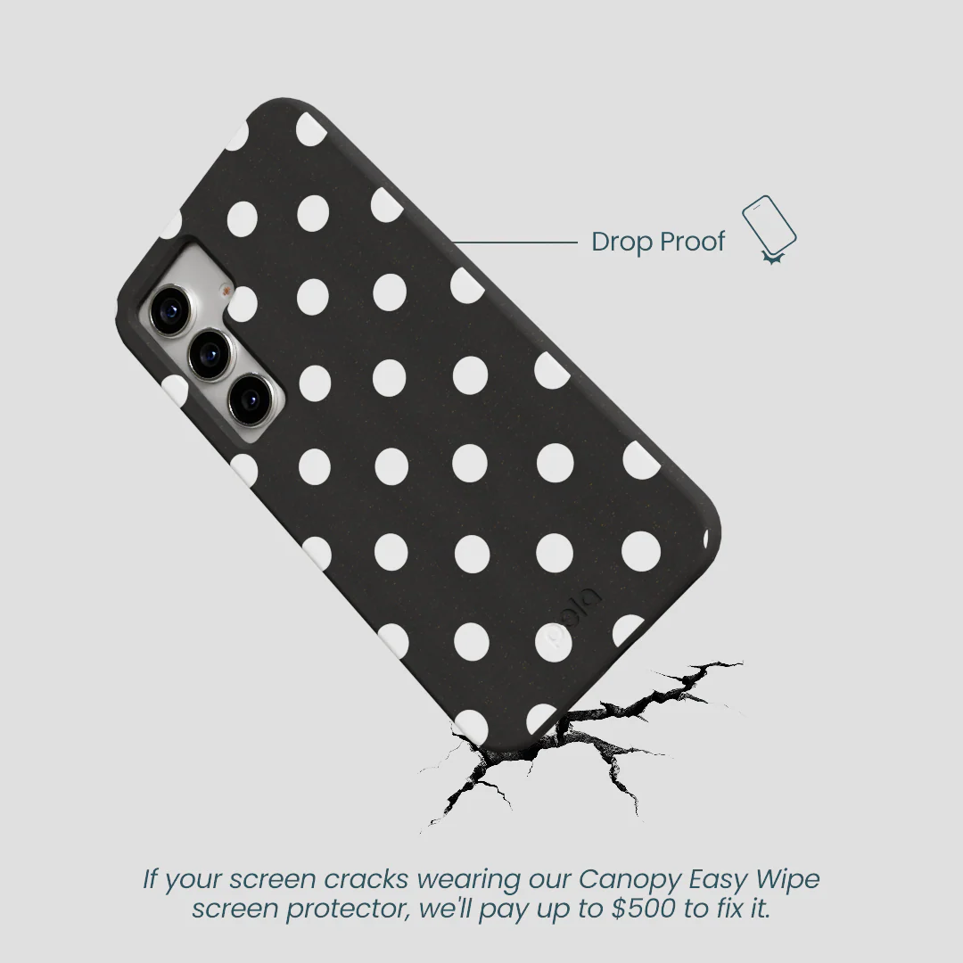 Black Polka Confetti Samsung Galaxy S25 Case - Image 5