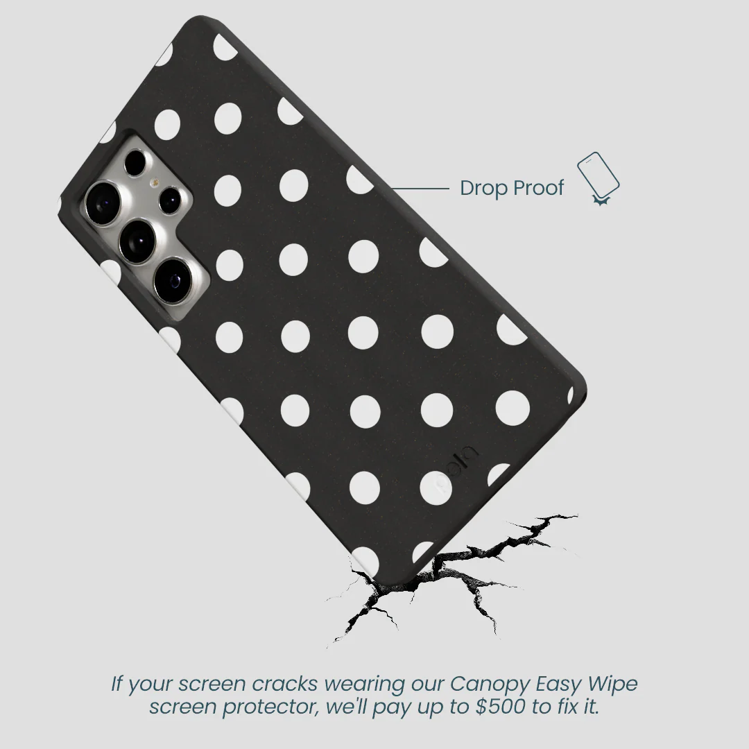 Black Polka Confetti Samsung Galaxy S25 Ultra Case - Image 5