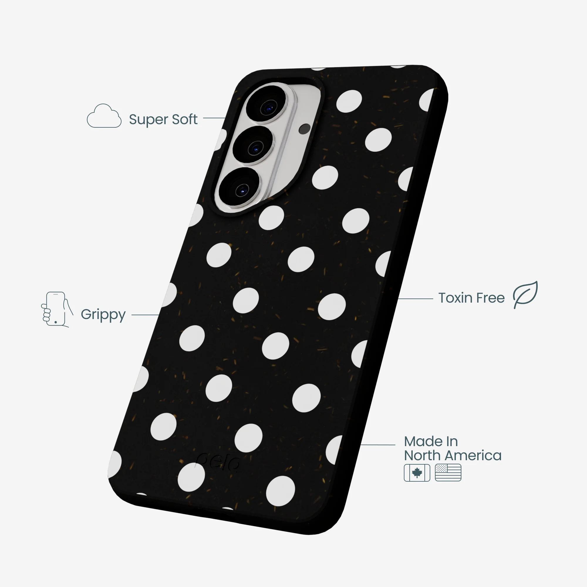 Black Polka Confetti Samsung Galaxy S26 Case - Image 4