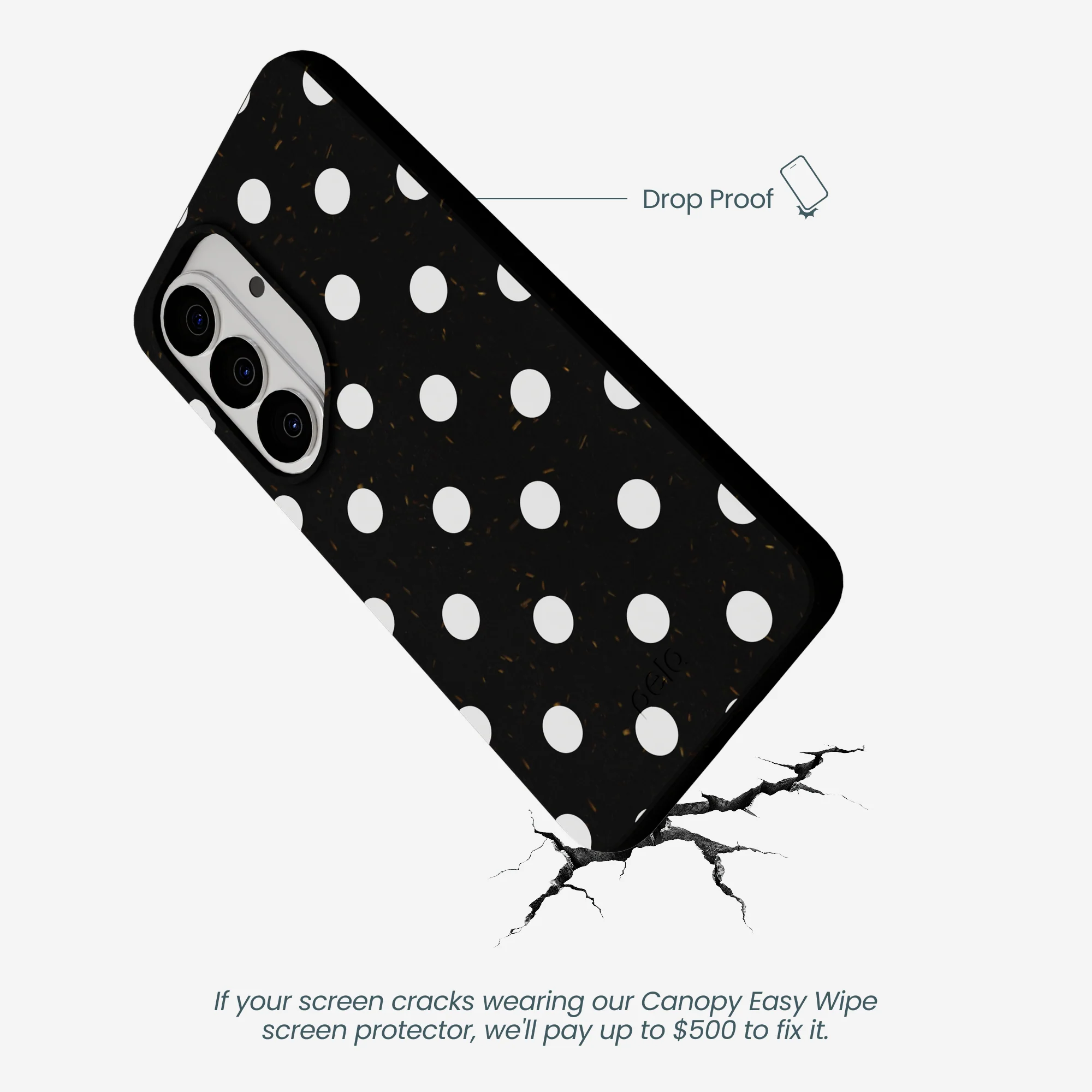 Black Polka Confetti Samsung Galaxy S26 Case - Image 5