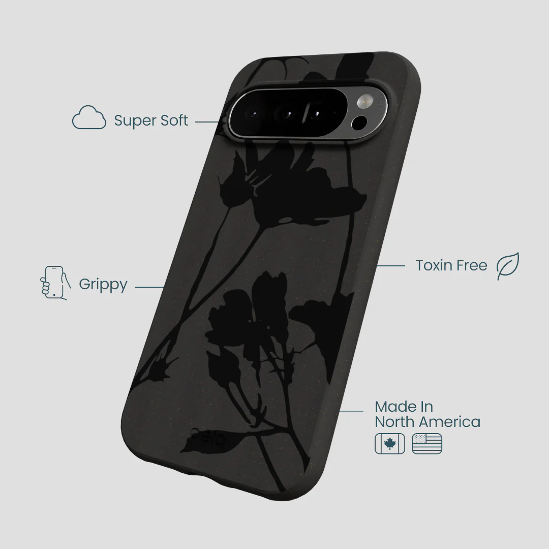 Black Shadow Petals Google Pixel 10 Pro XL Case - Image 4