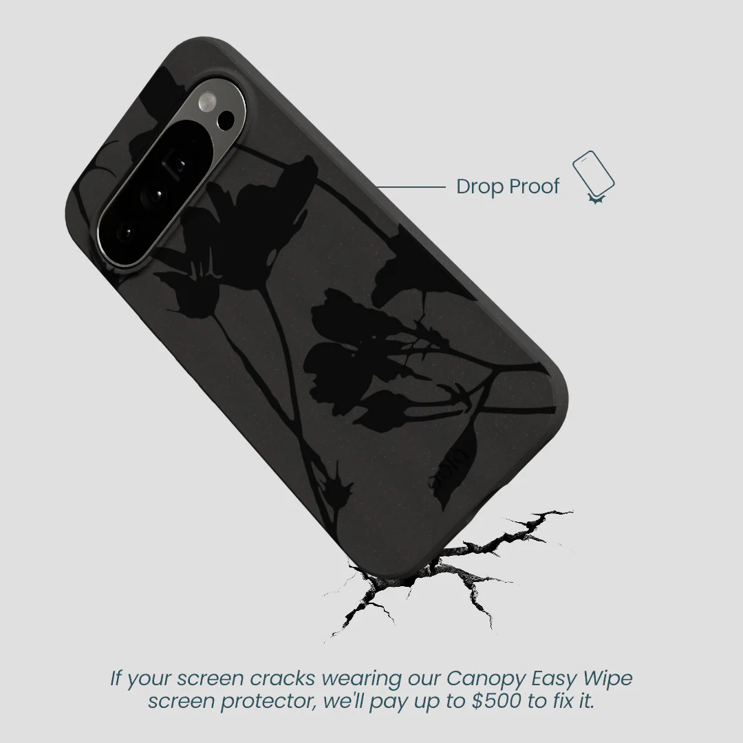 Black Shadow Petals Google Pixel 10 Pro XL Case - Image 5