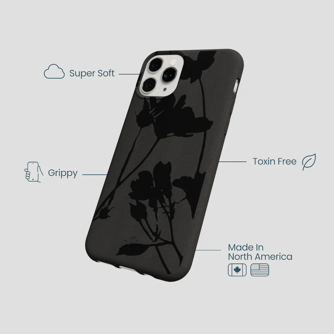Black Shadow Petals iPhone 11 Pro Case - Image 4